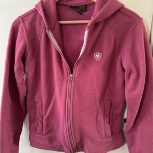 Ariat Magenta Zip-Up Hoodie